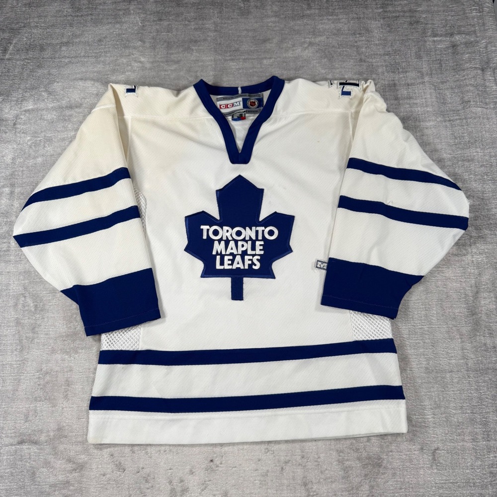 Toronto Maple Leafs Jersey Mens Medium White Vintage 90s NHL Hockey CCM Blank